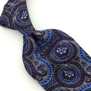 Robert Talbott Tie Carmel Floral Brocade Brown Blue Necktie Luxury Heavy L4 New